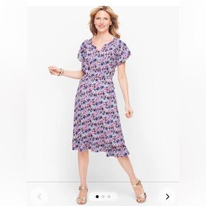NWOT Talbots Floral Print Dress